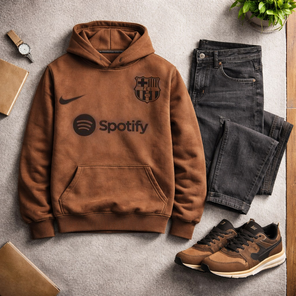 هودی مدل بارسلونا-قهوه ای