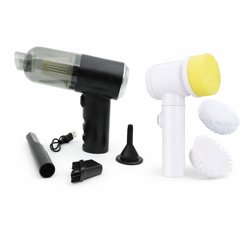 پکیج مینی جارو شارژی خودرو مدل As-228 و فرچه شارژی مدل magic brush